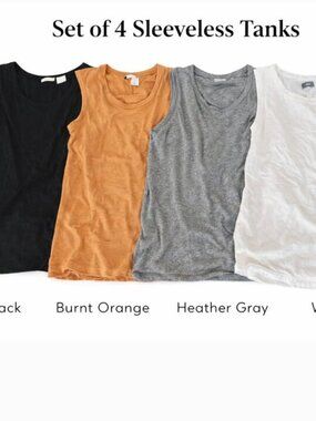 Women’s Tank Top Bundle Small 4pc | Madewell Aerie Neutral Basics Capsule Layer